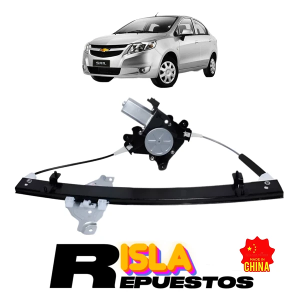Cremallera De Alza Vidrio Para Chevrolet Sail 2010 2016 1.4